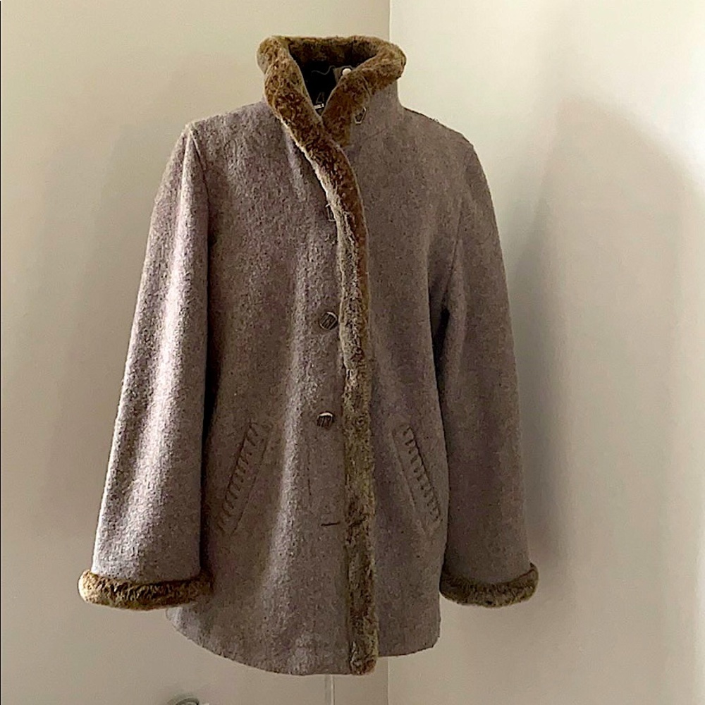 Like new cozy faux fur J.Jill jacket.